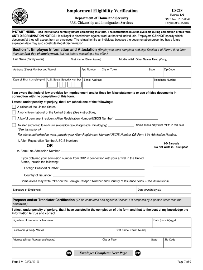 I 9 Form Pdf - Fill Out And Sign Printable Pdf Template | Signnow-Blank I 9 Form 2021 Printable
