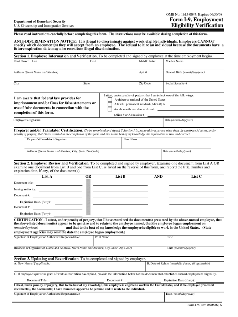 I 9 Form Pdf - Fill Out And Sign Printable Pdf Template | Signnow-Blank I9 2021