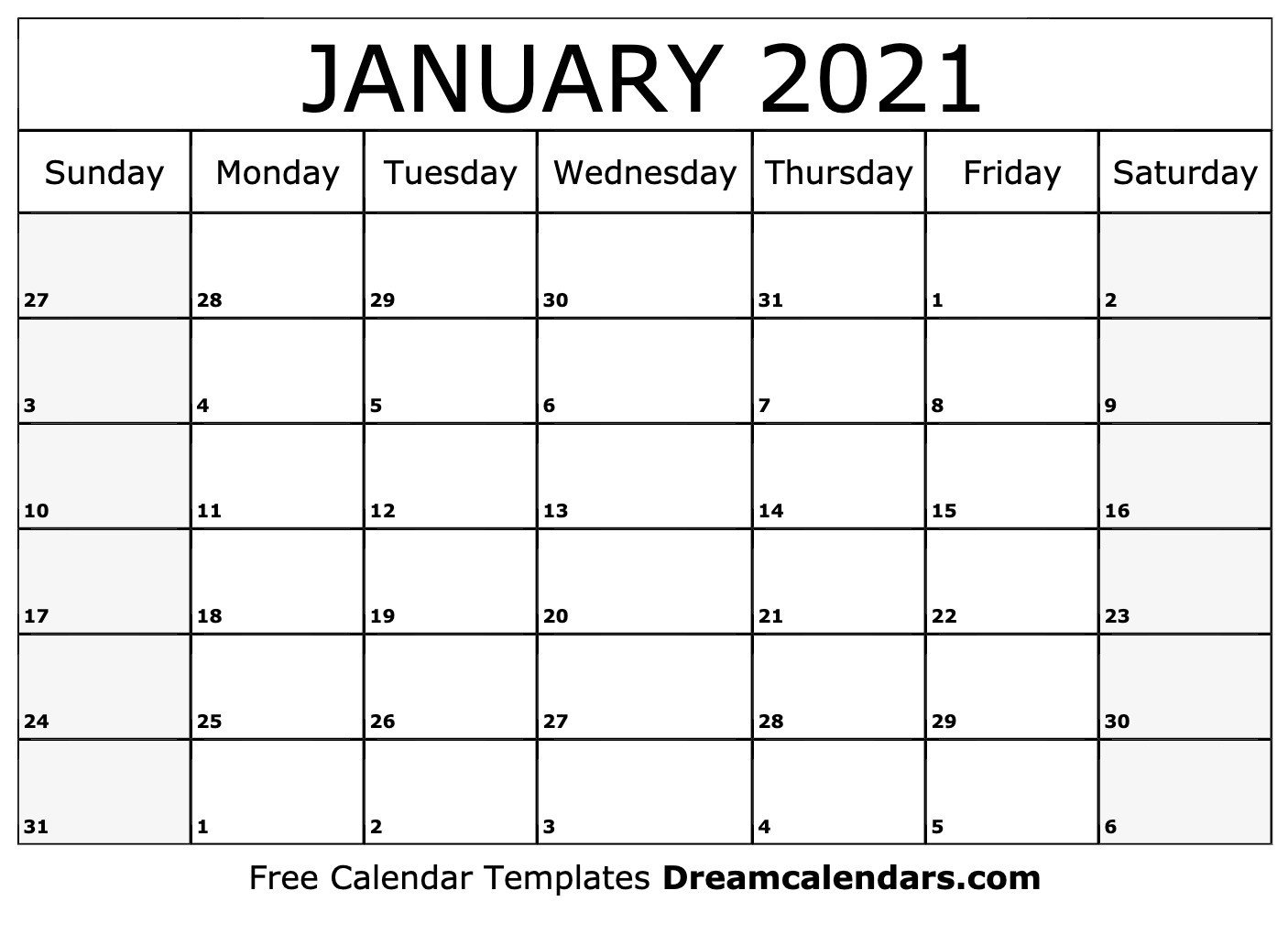 January 2021 Calendar | Free Blank Printable Templates-2021 Calendar Free Printable Bills