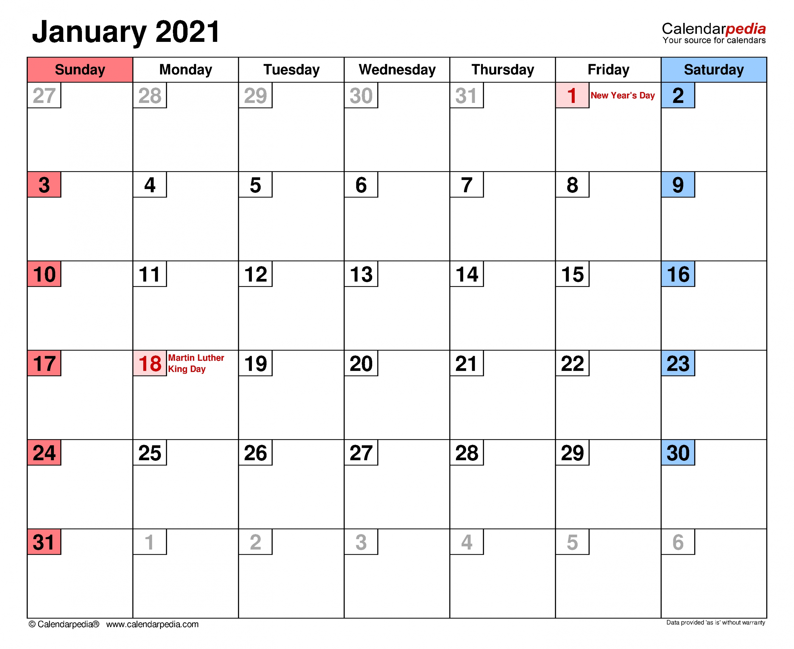 January 2021 Calendar | Templates For Word, Excel And Pdf-Blank Monthly Calendar 2021 June 2021 With Grid