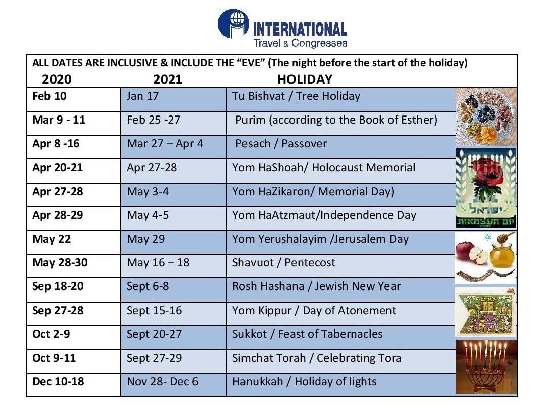 Jewish Holidays | Internationaltravelcongresses-Jewish Holiday Calendar 2021