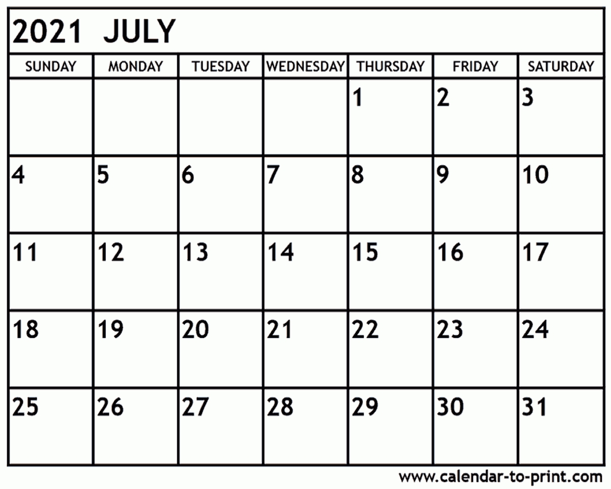 July 2021 Calendar Printable-June And July 2021 Calendar