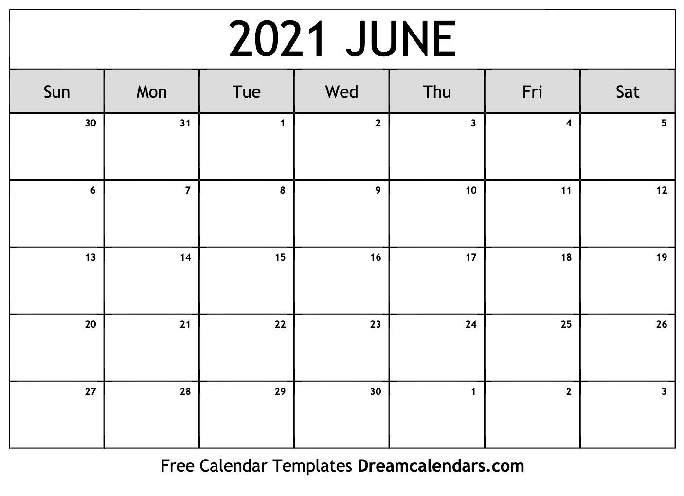 June 2021 Calendar | Free Blank Printable Templates-June July 2021 Calendar Printable