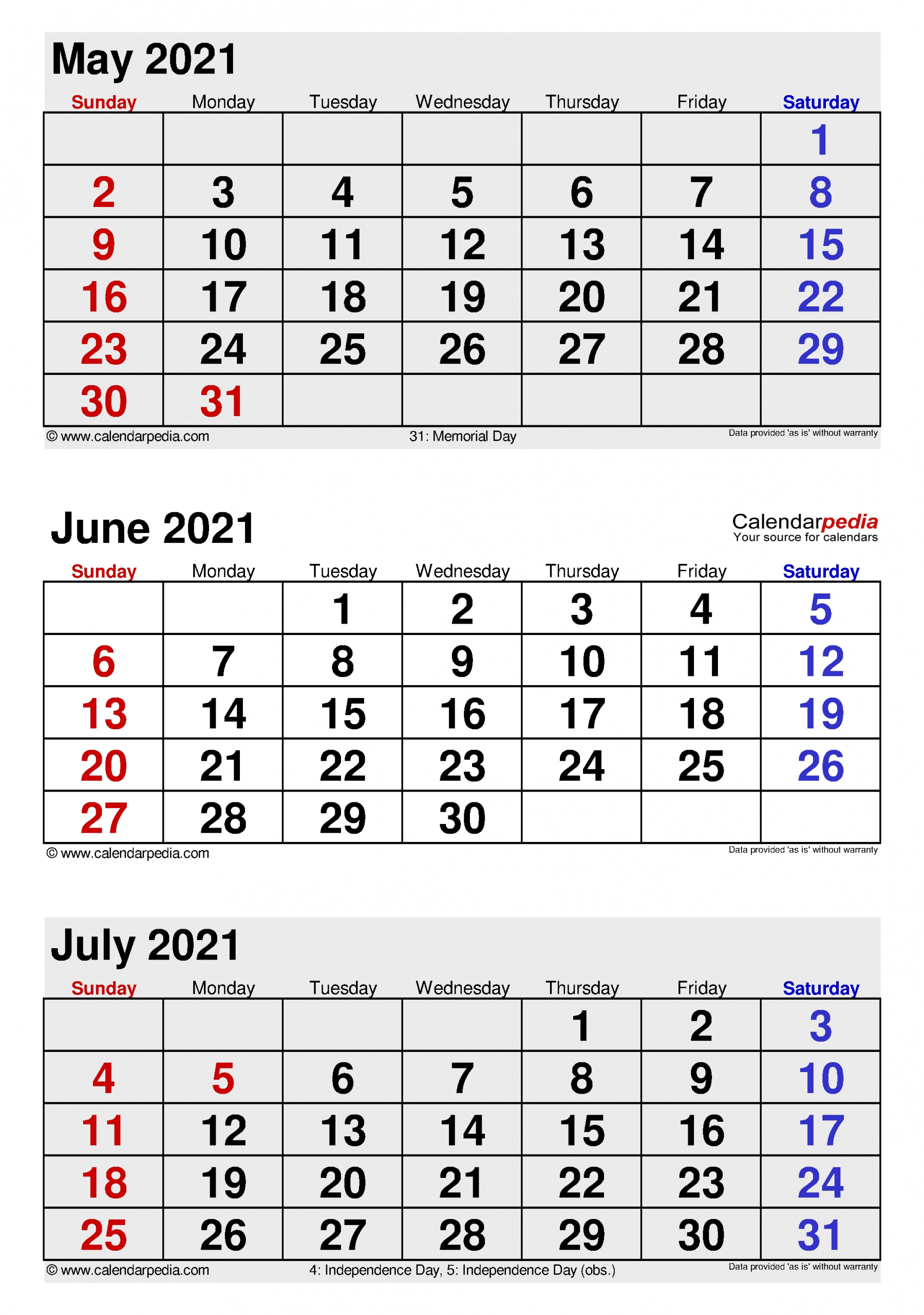 June 2021 Calendar | Templates For Word, Excel And Pdf-June And July 2021 Calendar