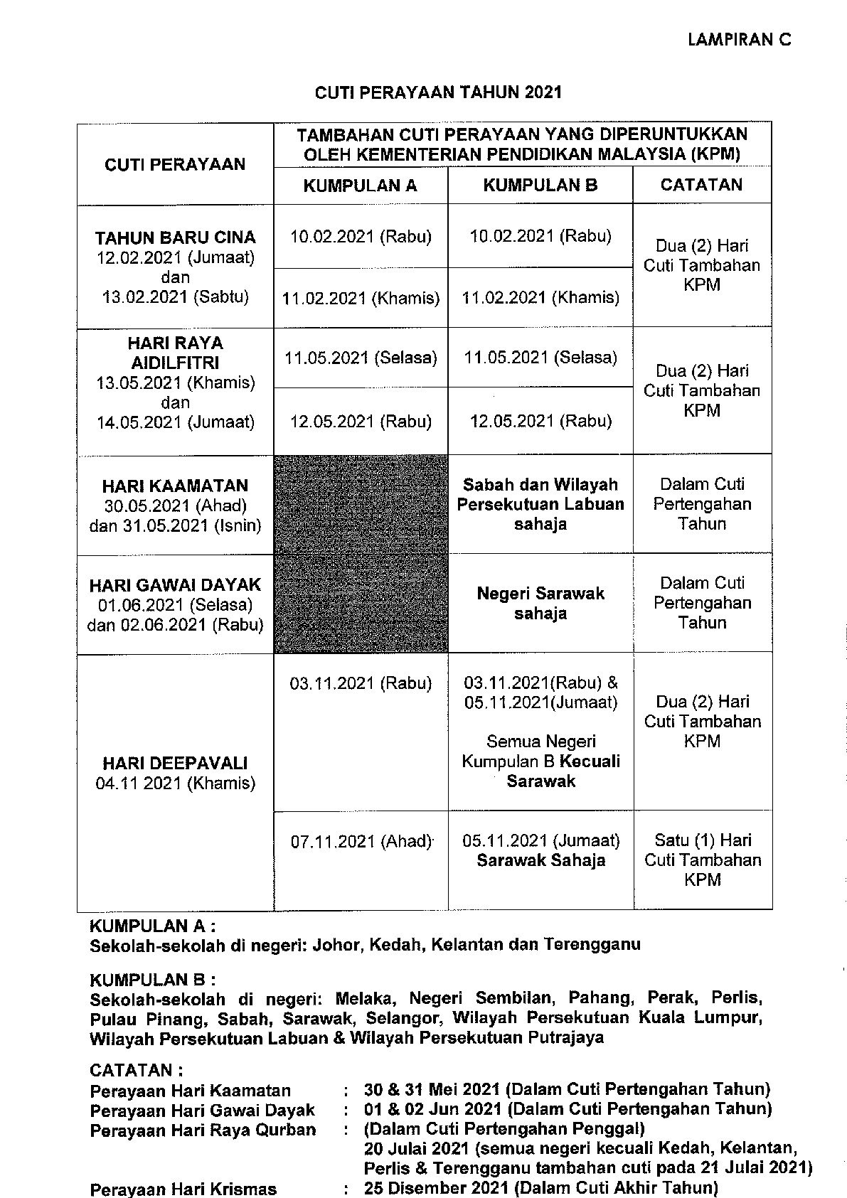Kpm - Takwim Persekolahan Tahun 2021-Sarawak Almanac 2021 Pdf