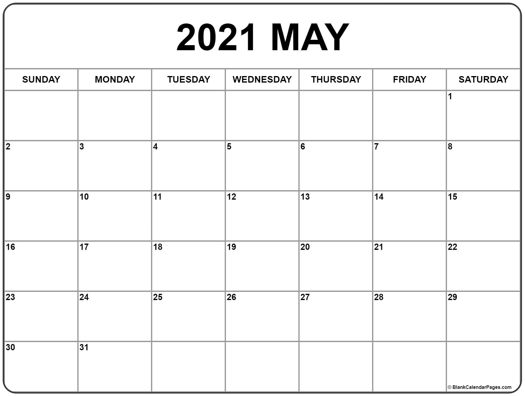 May 2021 Calendar | Free Printable Monthly Calendars-Fill In 2021 Calendar Pages Blank