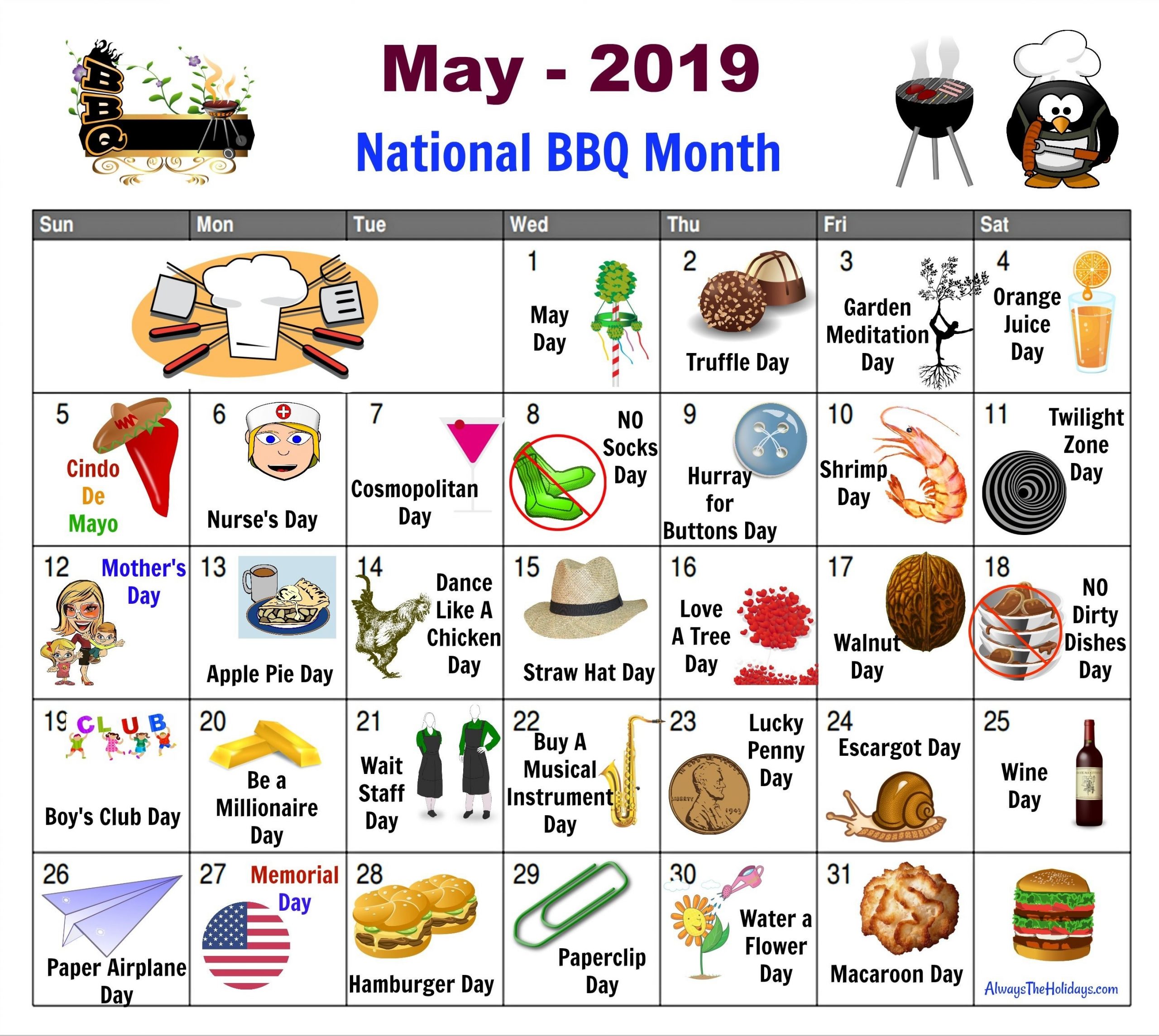 May National Days Calendar - Free Printable. Find Out All-Free November Holiday National Food Holiday Printout 2021