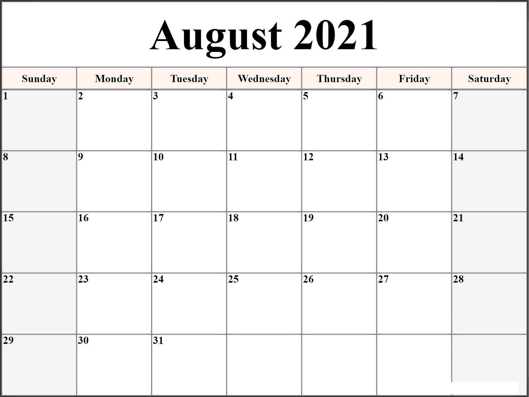 Microsoft Word Calendar Template 2021 Monthly | Free-2021 Monthly Calendar Template Word