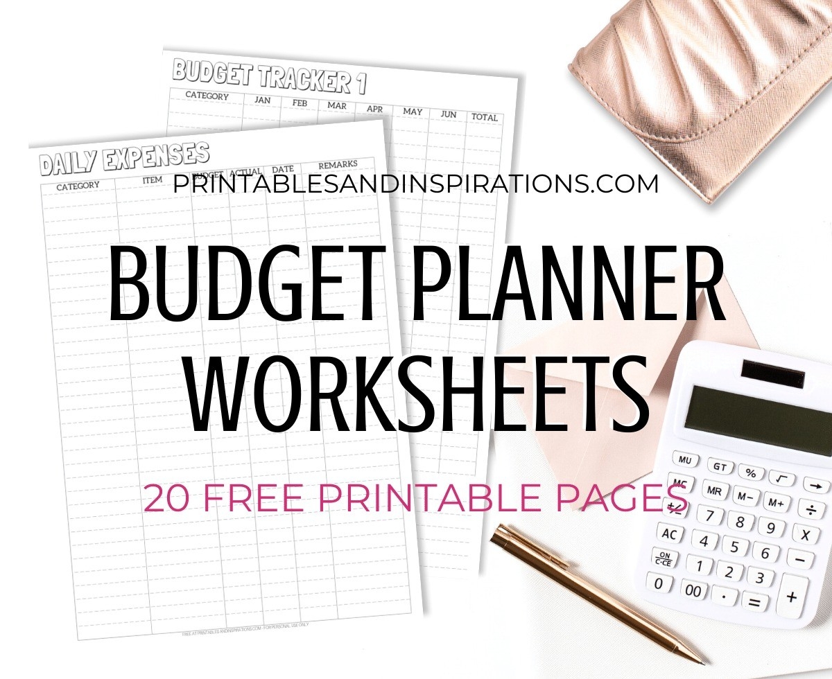 Monthly Budget Planner Worksheets - 20 Free Printables-2021 Printable Bill Planner