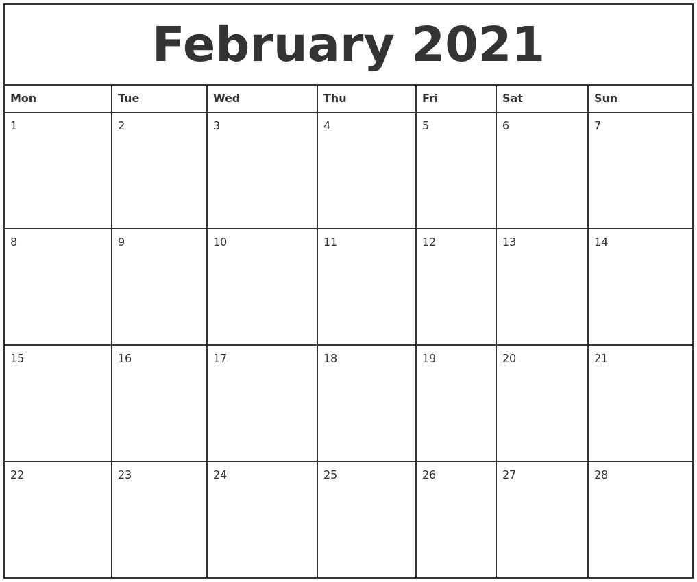 Monthly Planner 2021 Printable Full – Welcome To Our Website-Fill In Calendar For 2021