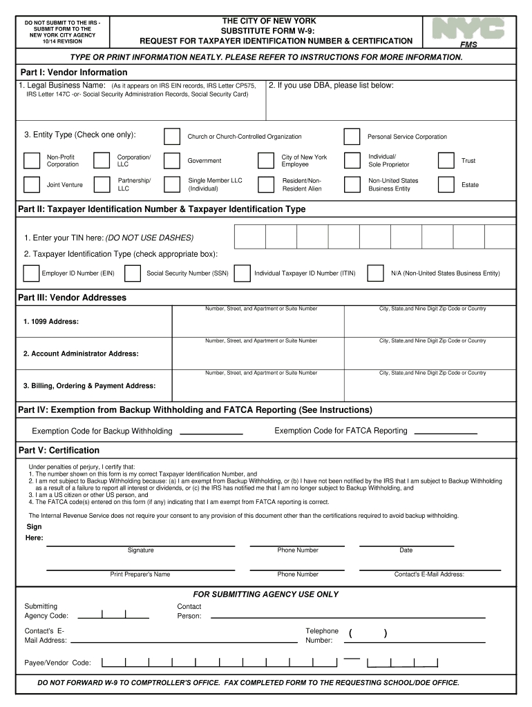 Nys Substitute W 9 Form - Fill Out And Sign Printable Pdf Template | Signnow-Nys W9 Printable Forms For 2021