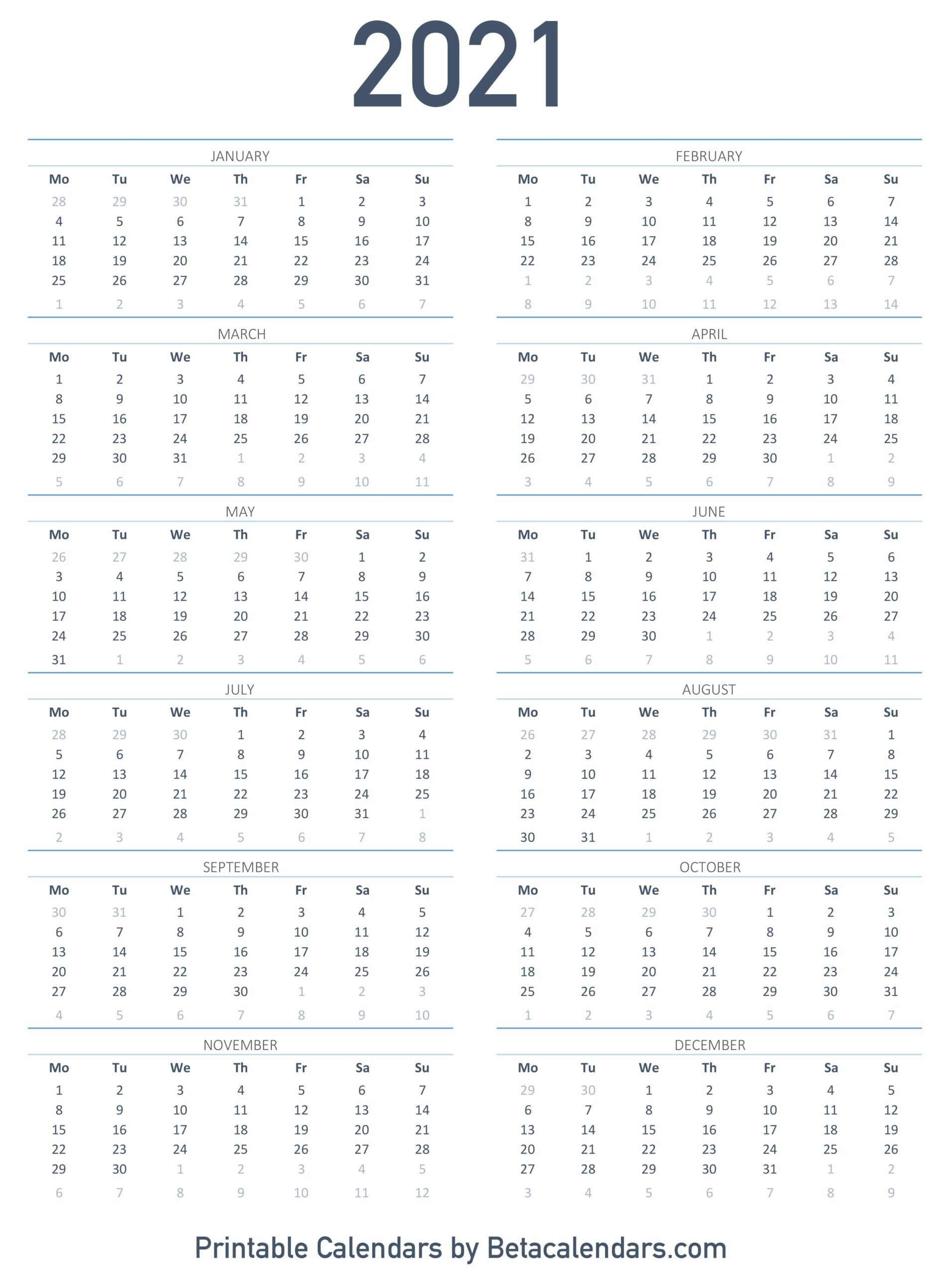 Printable Calendar 2021 | Download &amp; Print Free Blank Calendars-Free Printable 2021 Attendance Calendar