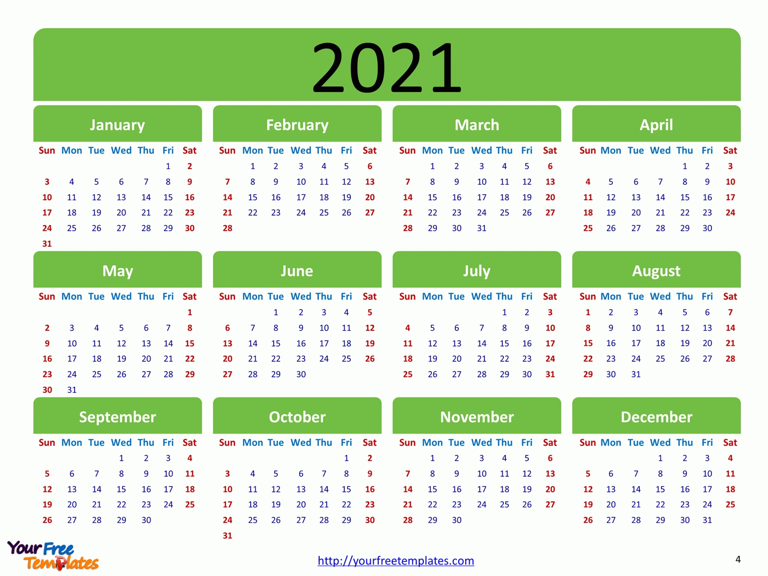 Printable Calendar 2021 Template - Free Powerpoint Templates-2021 South African Calendar