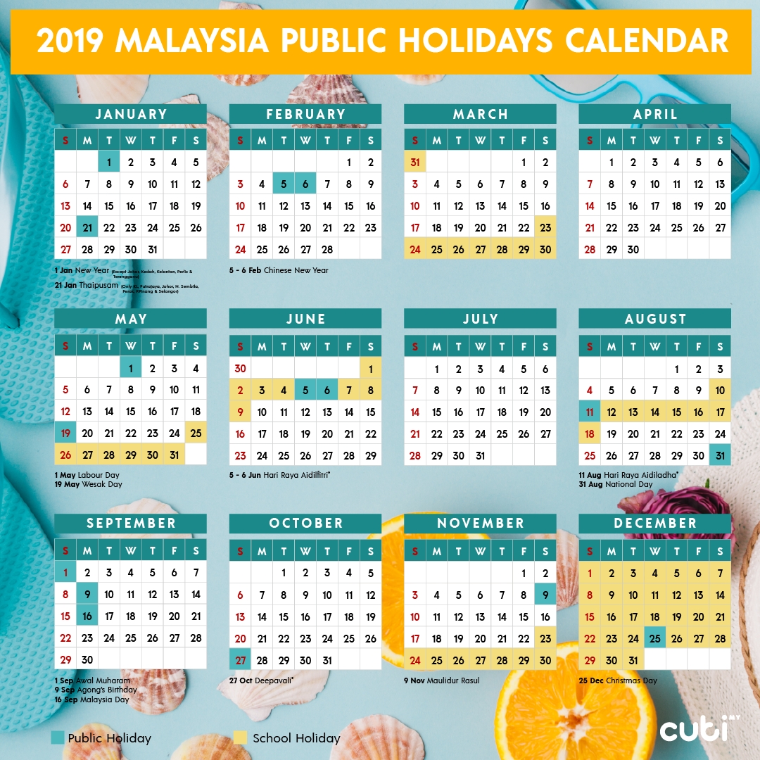 Public Holidays On Malaysia In 2019 | Holiday Calendar-2021 School Holidays In Malaysia