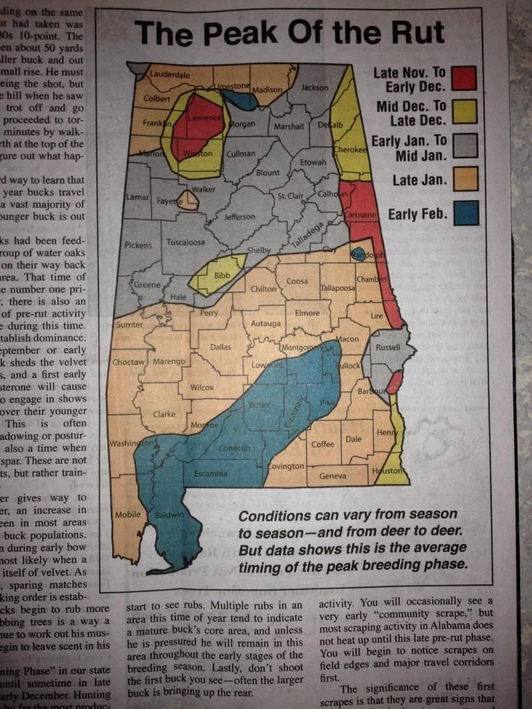 Rut Map In Aon | Alabama Deer Hunting, Deer Rut, Deer Hunting-Alabama Rut Map 2021