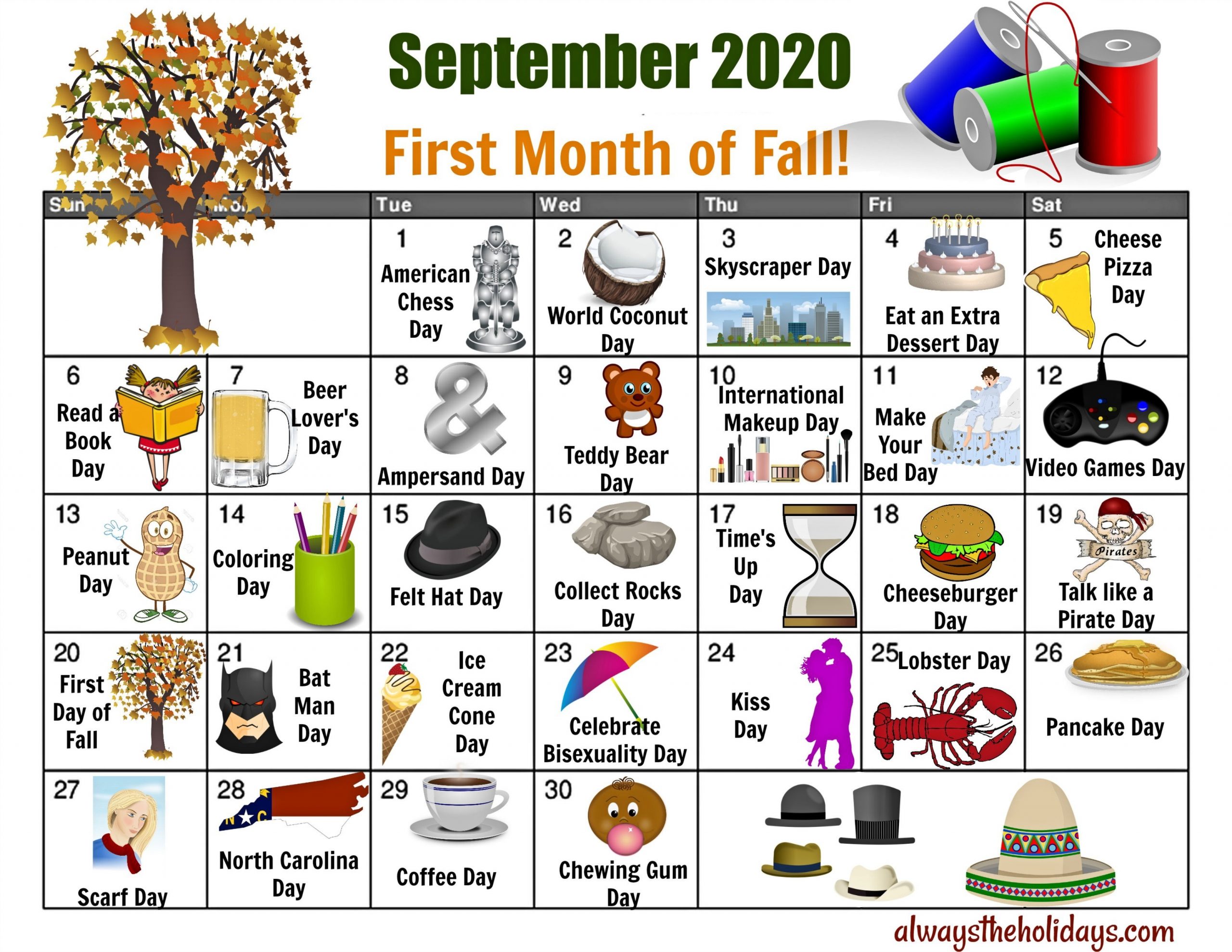 September National Day Calendar - Free Printable Calendars-2021 National Food Holidays Printable