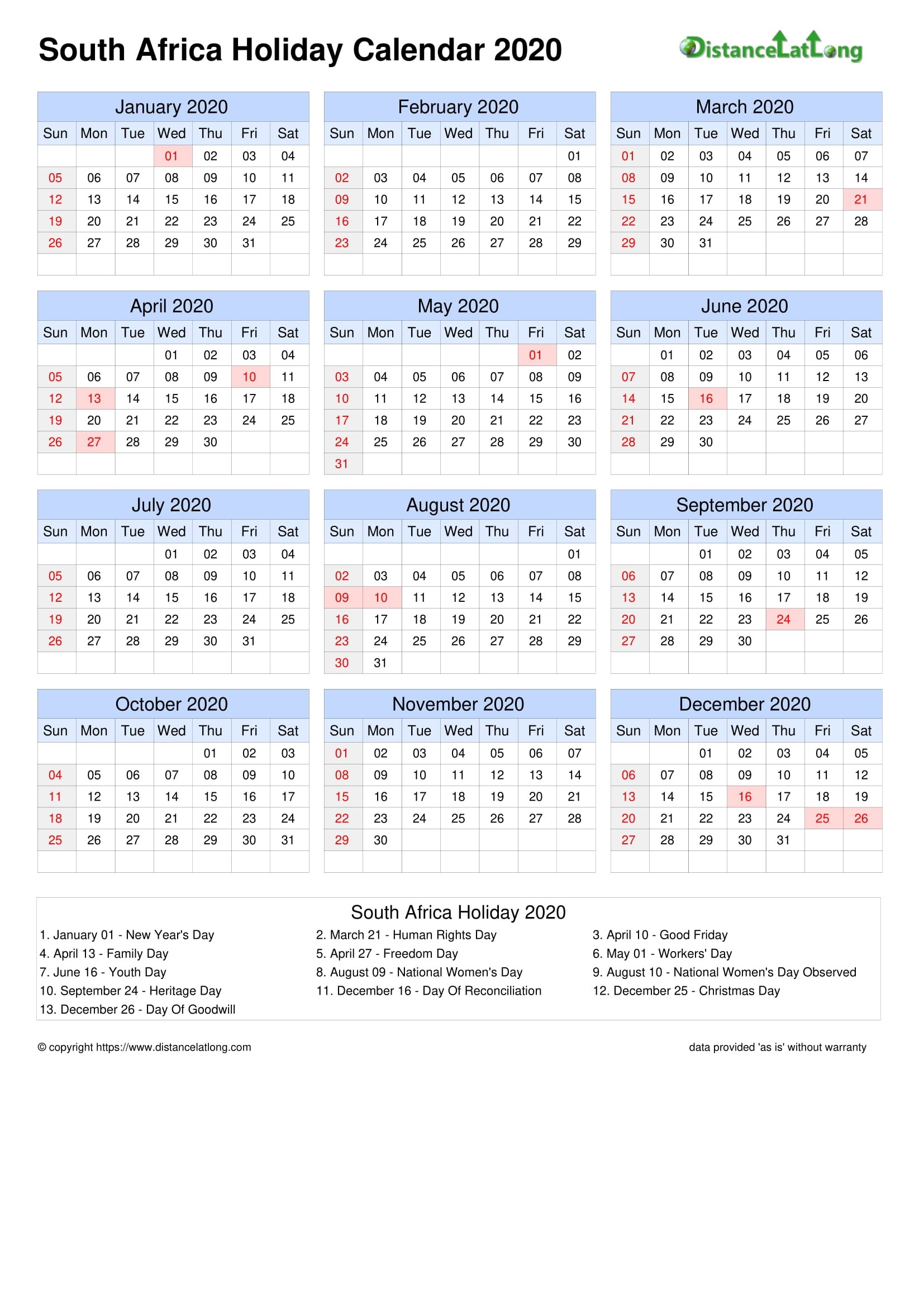 South Africa Holiday Calendar 2020 Doc Templates-2021 South African Calendar