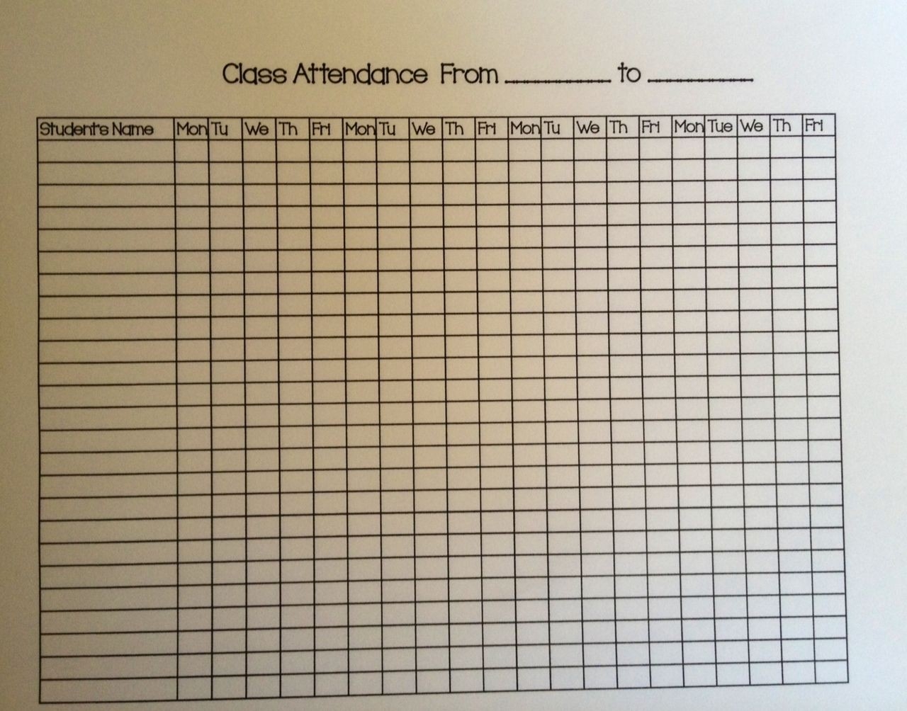 This Is Just A Simple Attendance Sheet For You To Keep Track-Free Attendance Sheet Pdf 2021