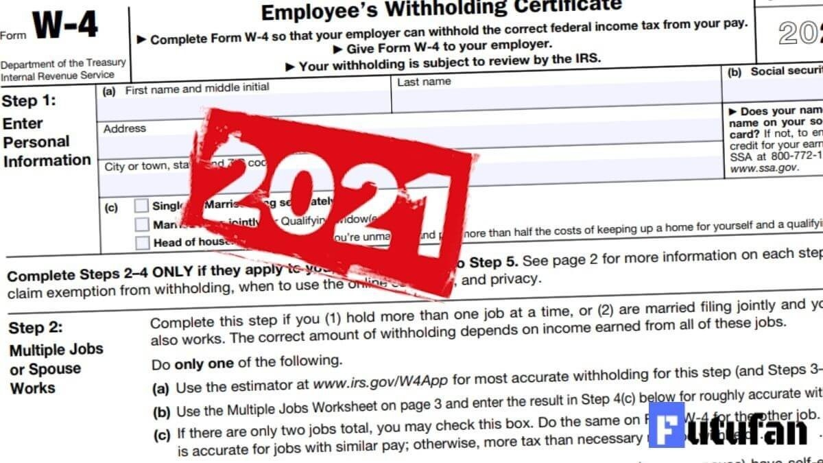 W4 Form 2021 - W-4 Forms-2021 Printable Irs Forms W-4