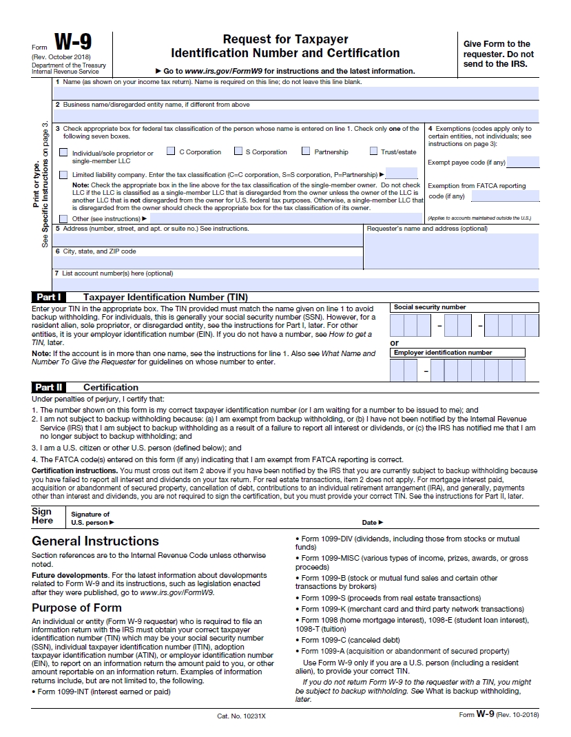 W9 Form 2021 Printable, Blank-1099 Forms 2021 Printable