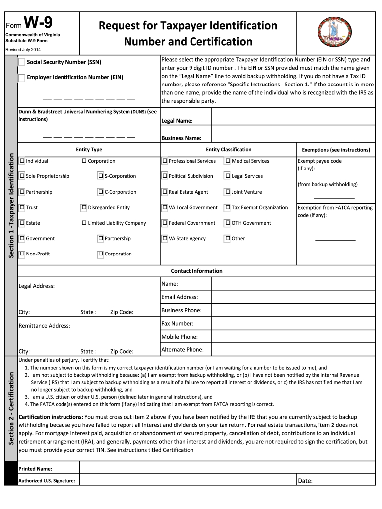 W9 Virginia - Fill Out And Sign Printable Pdf Template | Signnow-Oklahoma W9 2021 Form