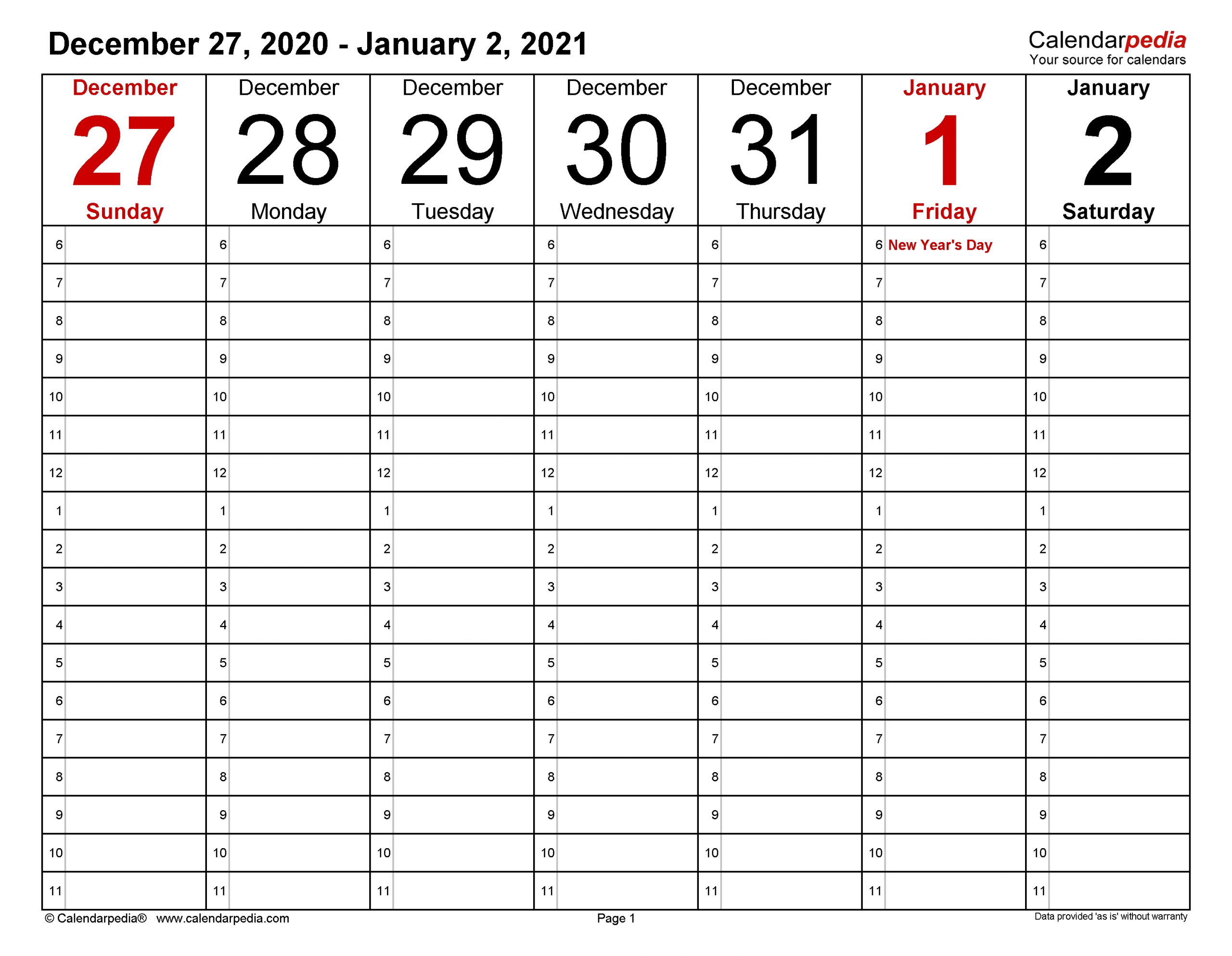 Weekly Calendars 2021 For Pdf - 12 Free Printable Templates-Print Hourly Calendar 2021