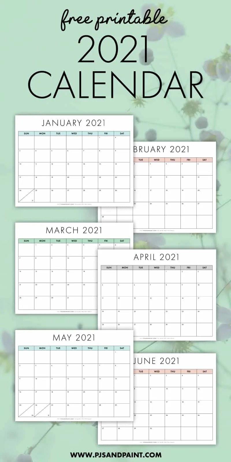 13 Cute Free Printable Calendars For 2021 You&#039;Ll Love-Free 2-Page Monthly Calendar 2021
