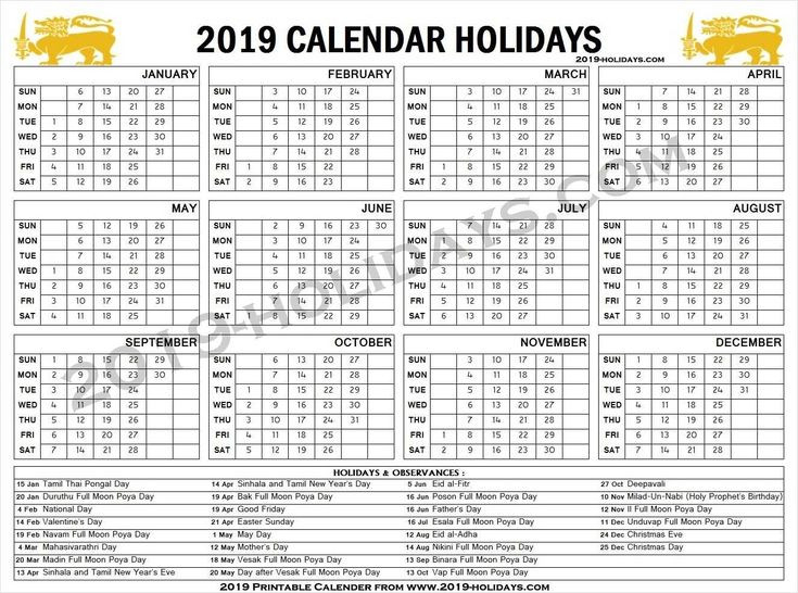 2019 Holidays Calendar Sri Lanka Academic Archives - 2019-Mercanticle Holidays Sri Lanka 2021