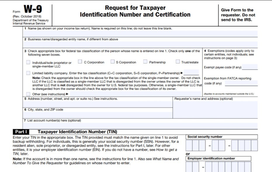 2020 Blank W9 Form | W9 Form 2020 Printable-2021 W9 Tax-Free Printable Form