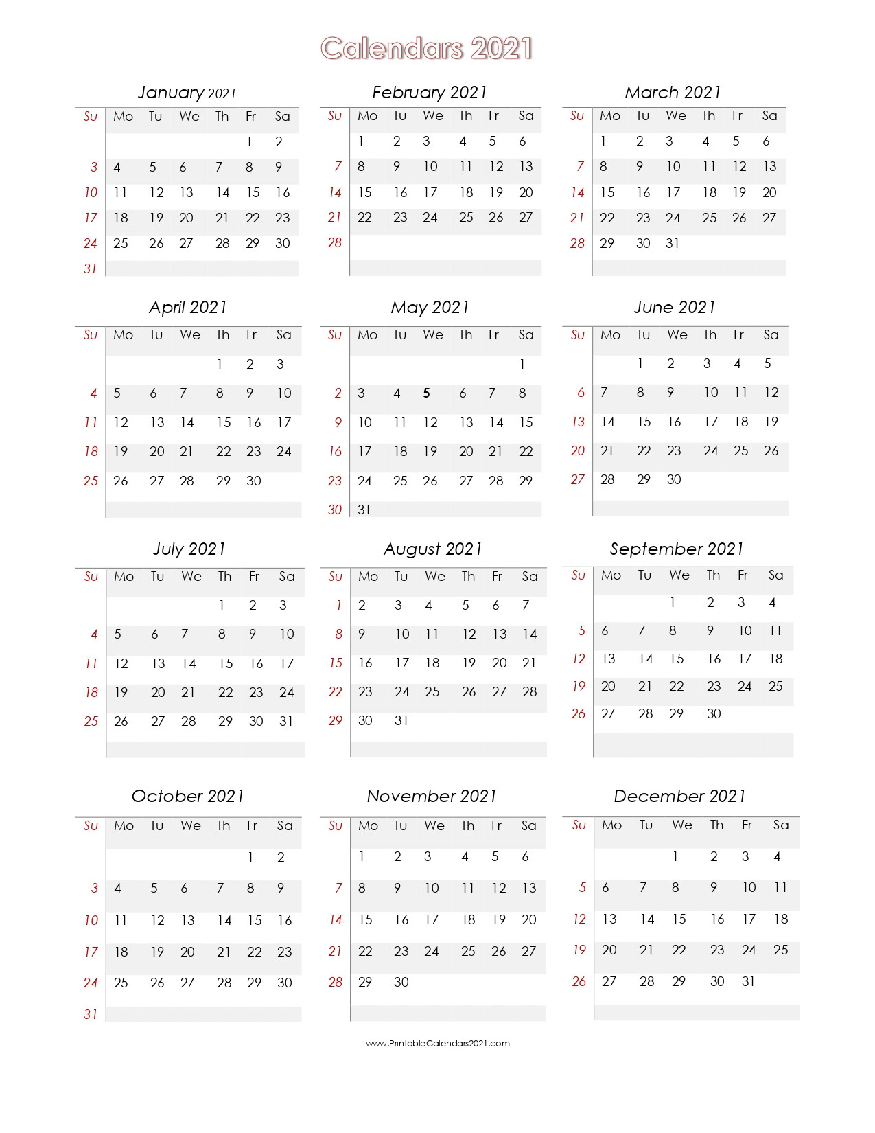 2021 Calendar To Fill In | Calendar Template Printable-Fill In Calaendar For 2021