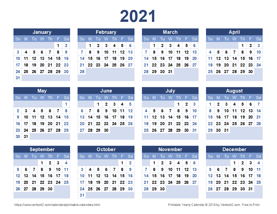 2021 Editable Calendar Excel-Free Editable Vacation Calendar Template 2021 Excel