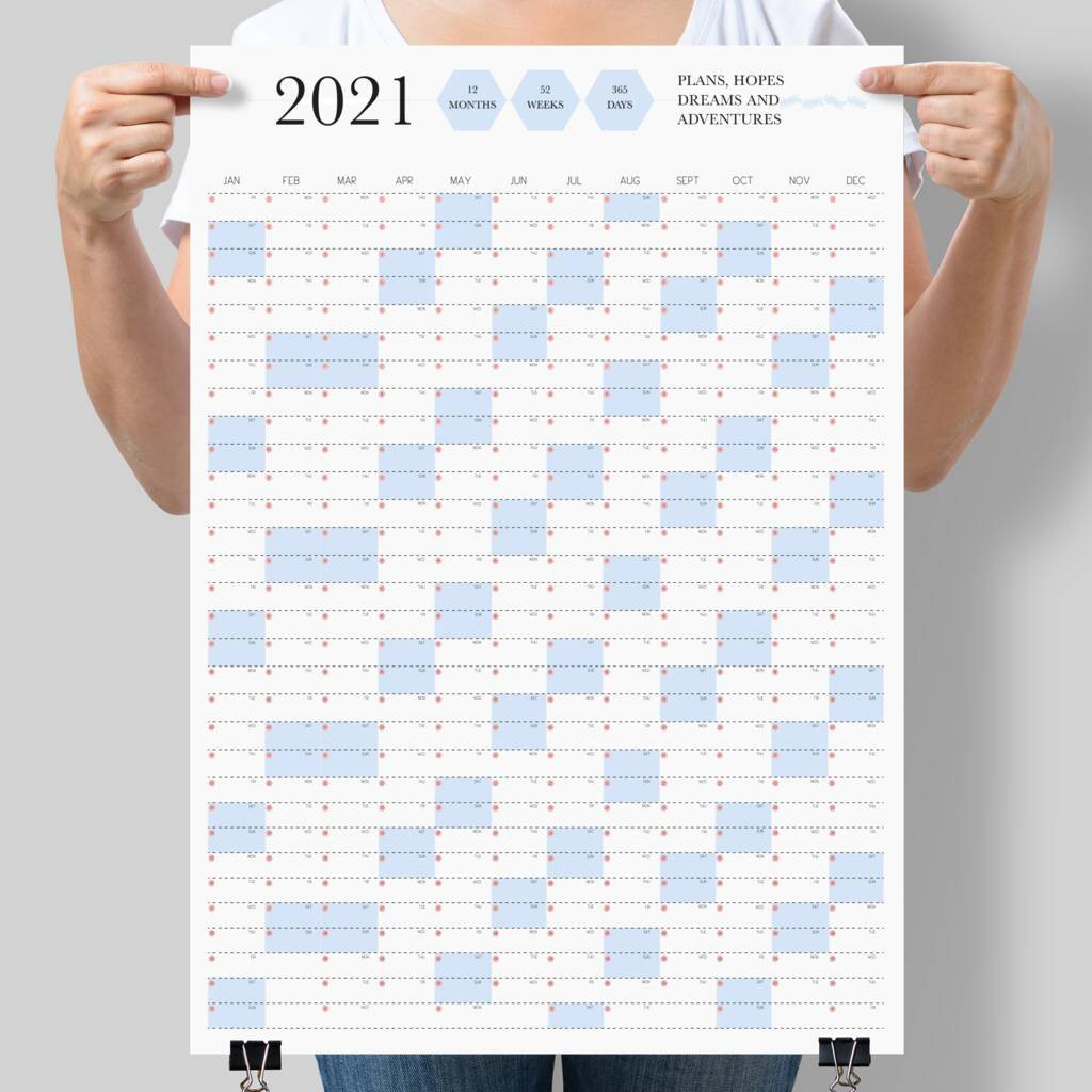 2021 Personal Calendar Wall Planner By Jack And Jess-Printable Wall Vacation Planner 2021