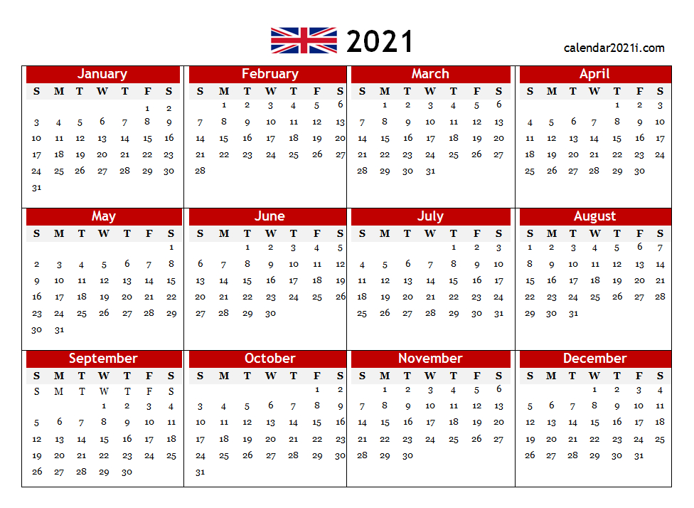 2021 Printable Monthly Calendar With Holidays Word - 2021-Free Year Calendar 2021 Printable Pdf