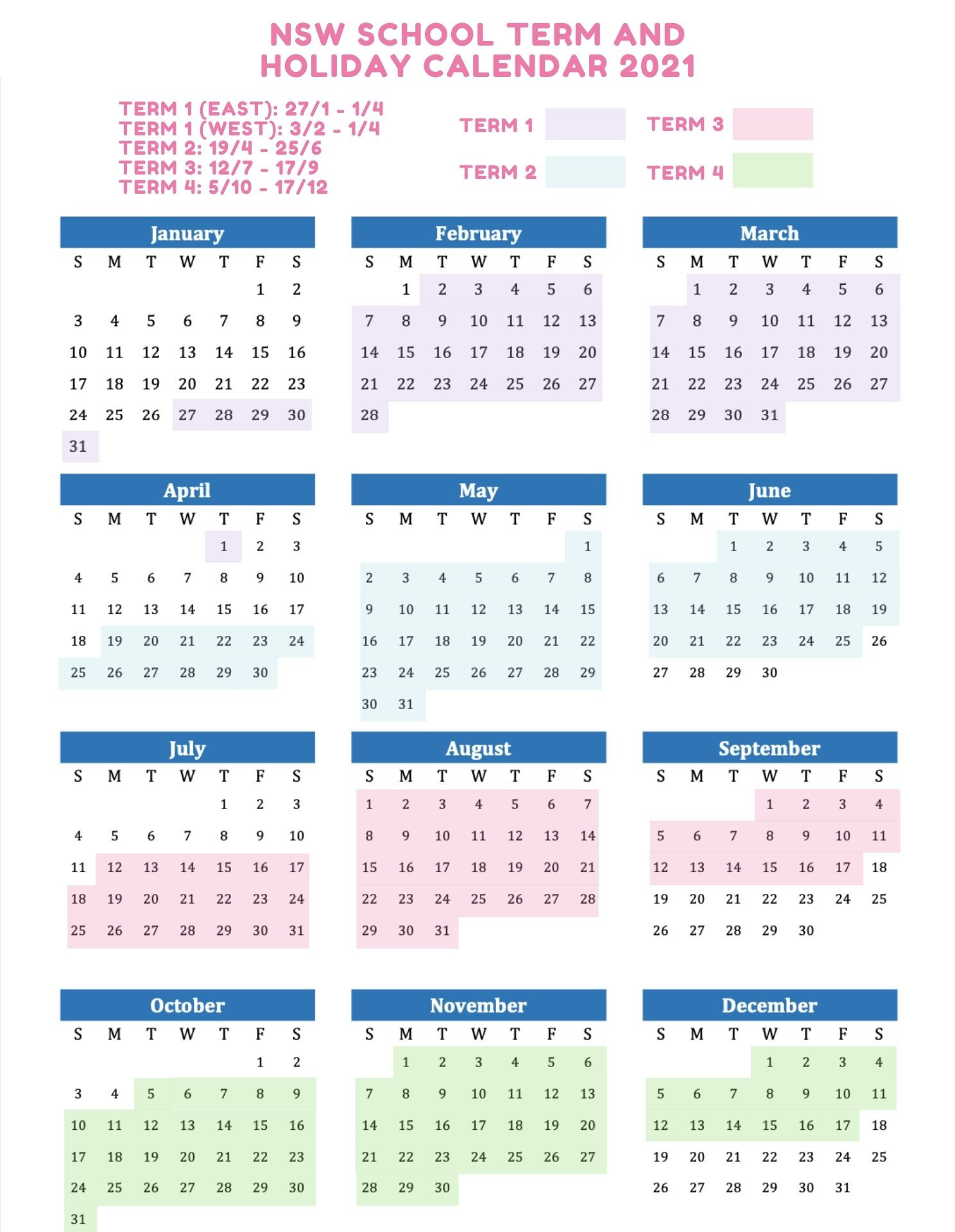 2021 School Holidays And Term Dates Australia-Google Calender 2021 With Public Holidays Qld