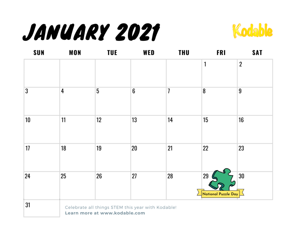 2021 Stem Holiday Calendar: Special Stem Edition-Calandar 2021 Vacation