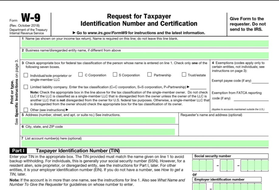 2021 W9 Form Fill Out Online | W9 Form 2021 Printable-2021 W-9 Form Blank