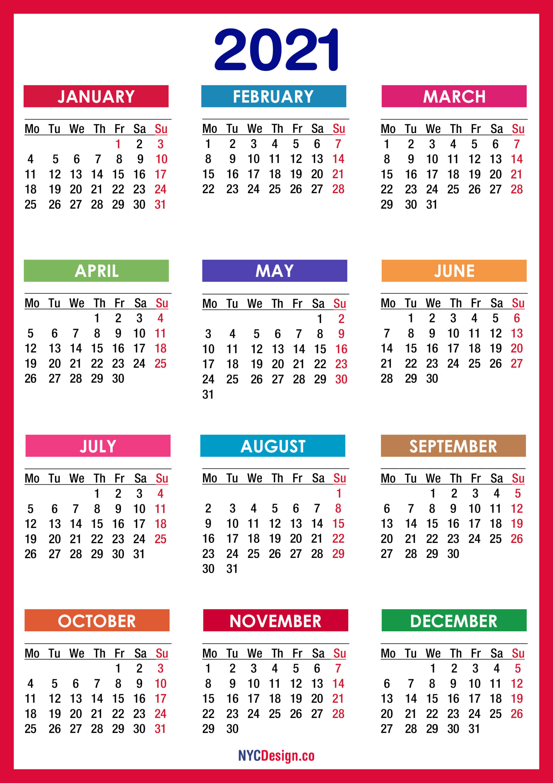 4 Year Calendar 2020 To 2021 | Calendar Printables Free-Google Sheets 2021 Calendar Template