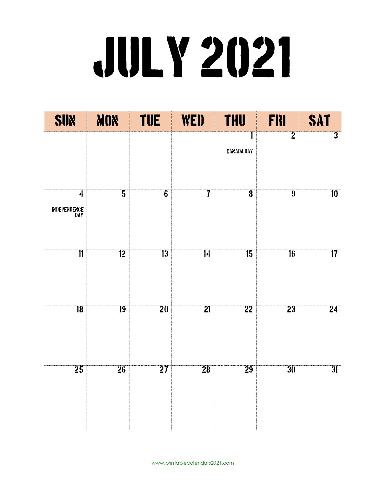 45+ July 2021 Calendar Printable, July 2021 Calendar Pdf-Blank July 2021 Calendar Beta Calendar