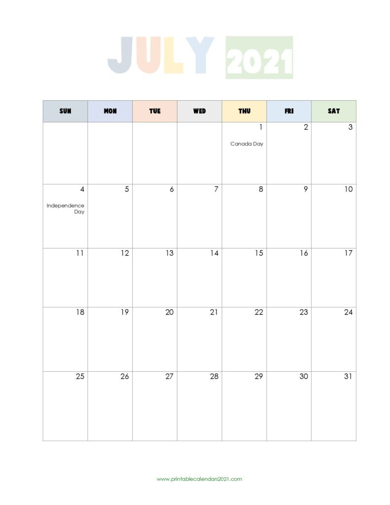 45+ July 2021 Calendar Printable, July 2021 Calendar Pdf-July 2021 Starfall Calendars