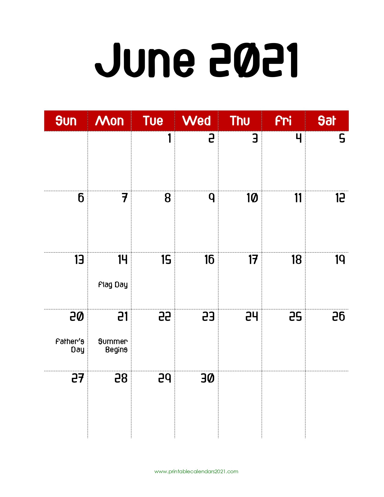 60+ Free June 2021 Calendar Printable With Holidays, Blank-June 2021 Calendar