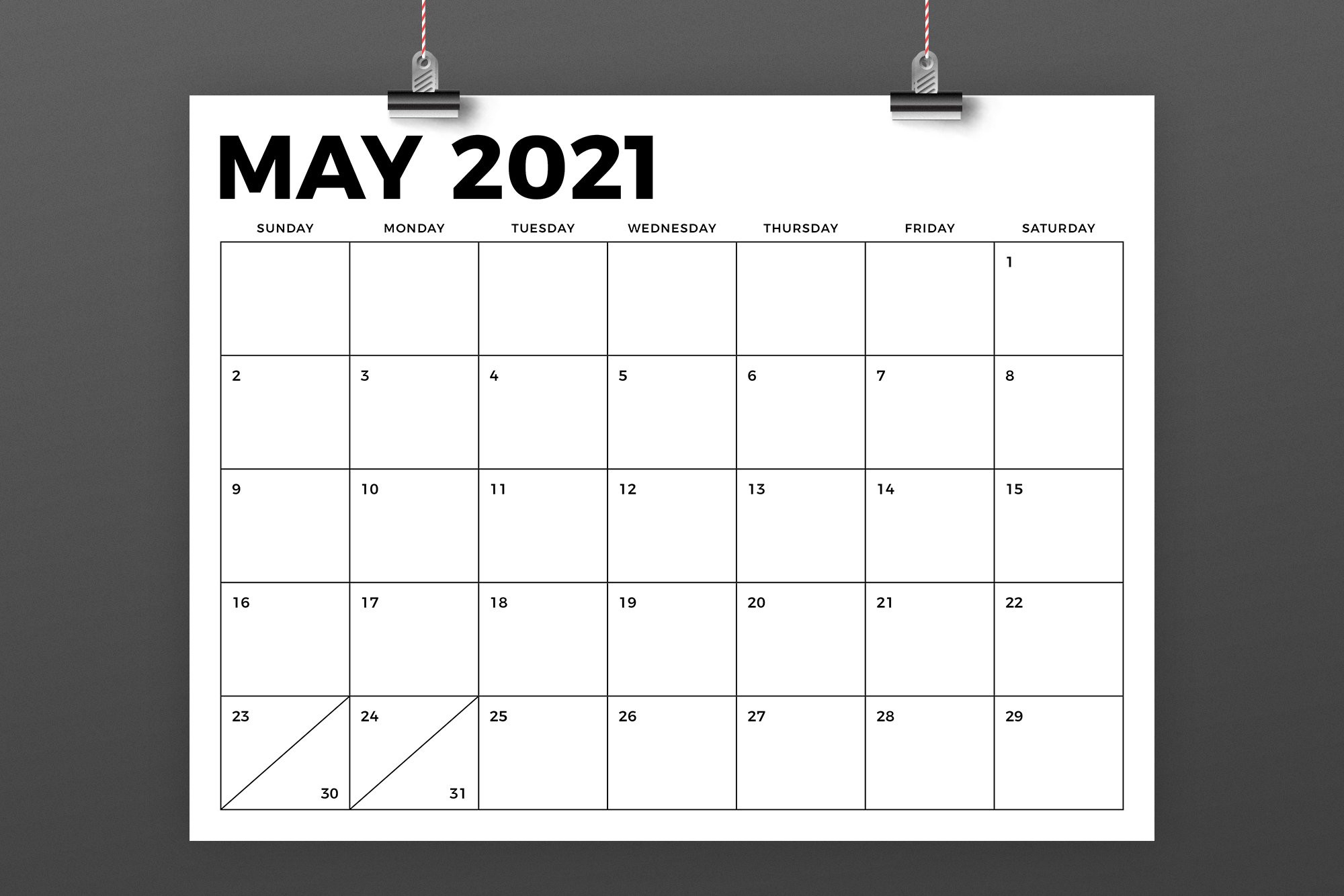 8.5 X 11 Inch Bold 2021 Calendar (438443) | Flyers-Free Printable 2021 8 X 10 Monthly Calendars