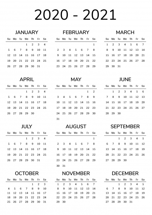 A5 Printable Calendar 2021-Free Year Calendar 2021 Printable Pdf