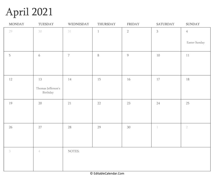 April 2021 Calendar Templates-Printable List Of 2021 National Days