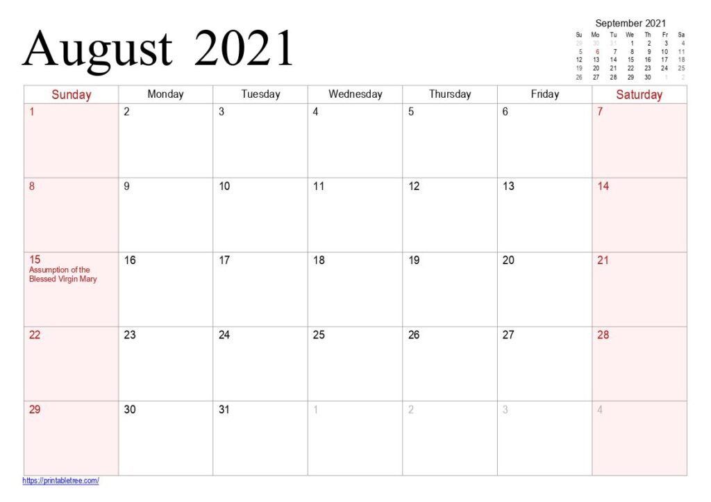 August 2021 Printable Calendar Pdf Templates Free Download-August 2021 Calendar Print
