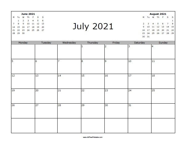 Blank Printable July 2021 Calendar | Calvert Giving-July 2021 Starfall Calendars