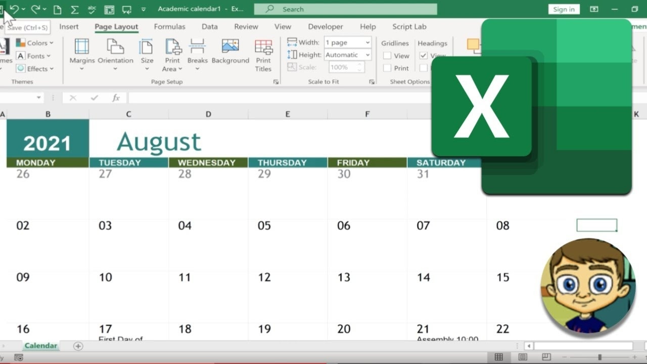 Calender In Excel 2021 | Month Calendar Printable-Excel Calendar 2021 With Week Numbers