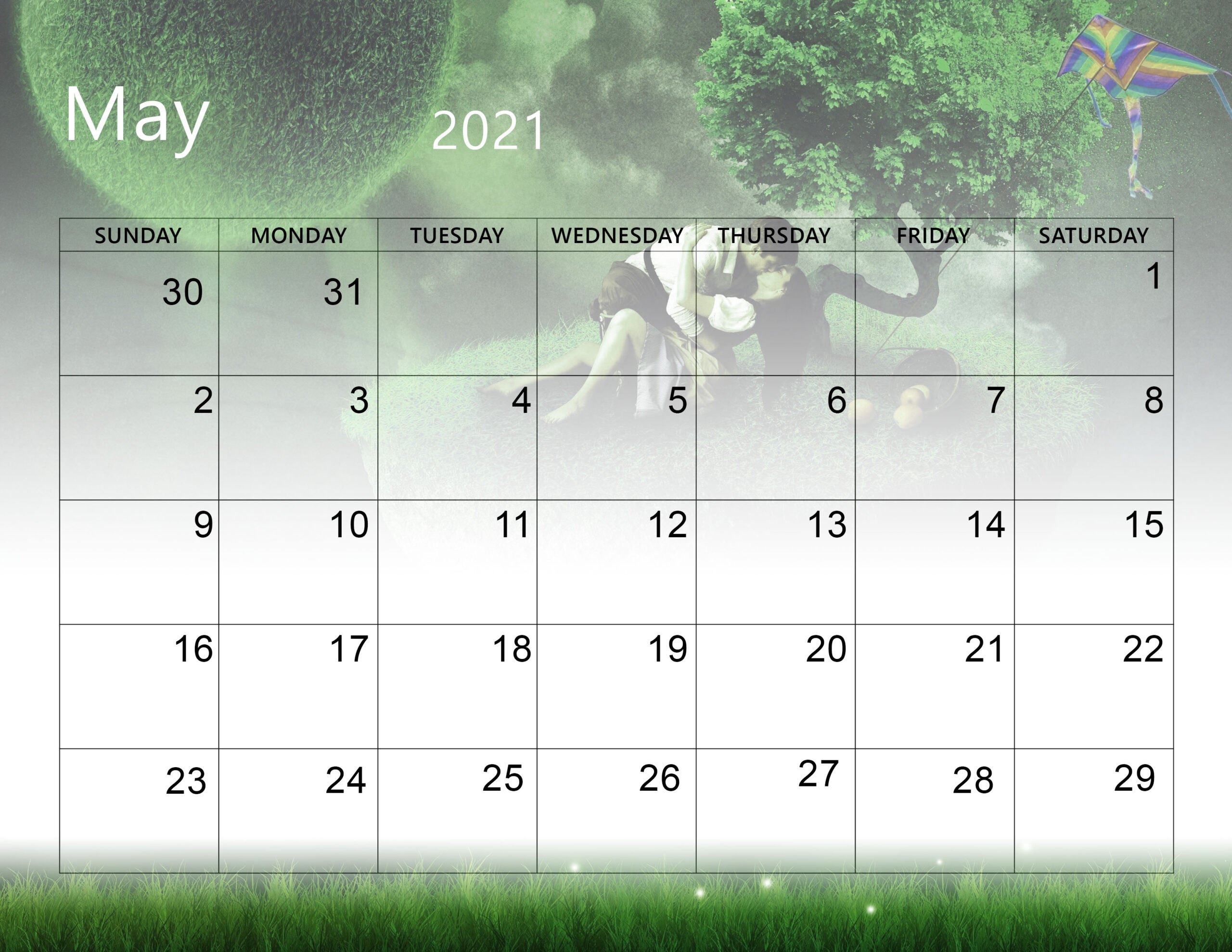 Cute May 2021 Calendar Printable Wallpaper - Thecalendarpedia-Calendar 2021 2021 Calendar