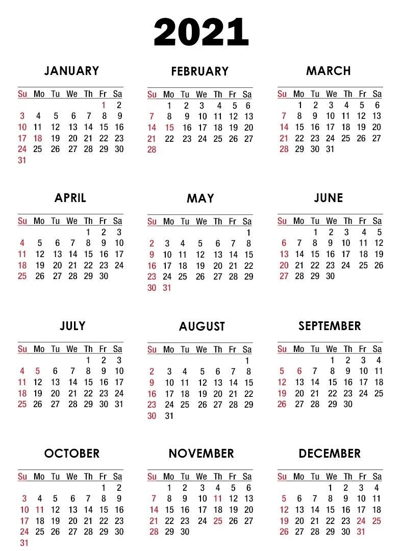 Editable Calendar Template 2021 | Calendar Template Printable-Free Blank Calendar Templates 2021
