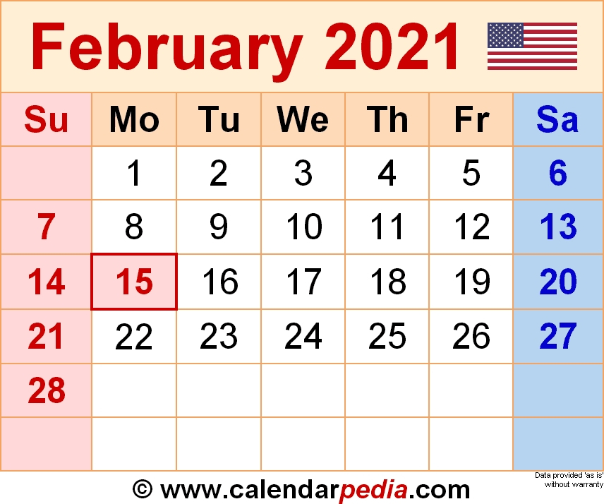 February 2021 Calendar 3 | Calvert Giving-February 2021 Calendar