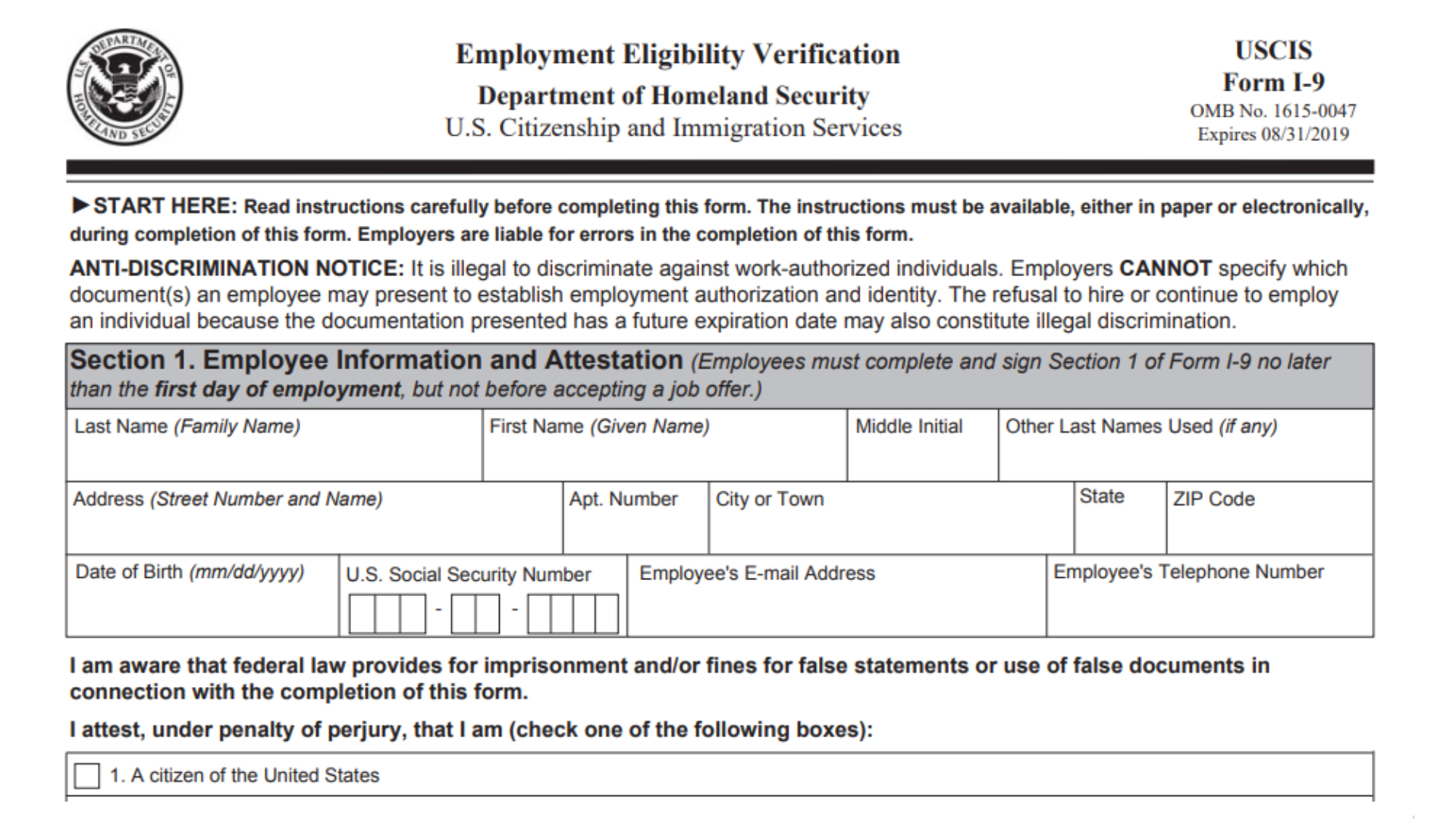 Form I9 &amp; E-Verify - Peopletrail | I9 Form 2021 Printable-New I-9 Forms 2021 Printable
